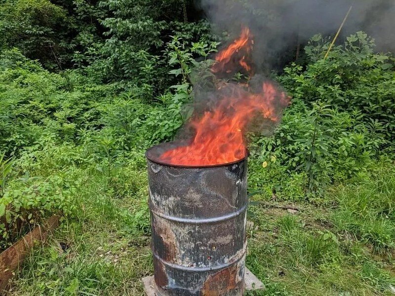Бочка для сжигания мусора на даче