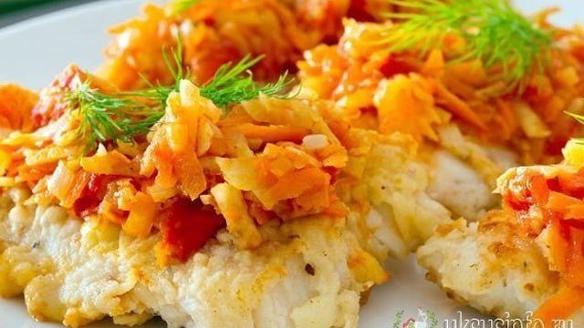 Рыба в маринаде с морковью и луком в уксусе