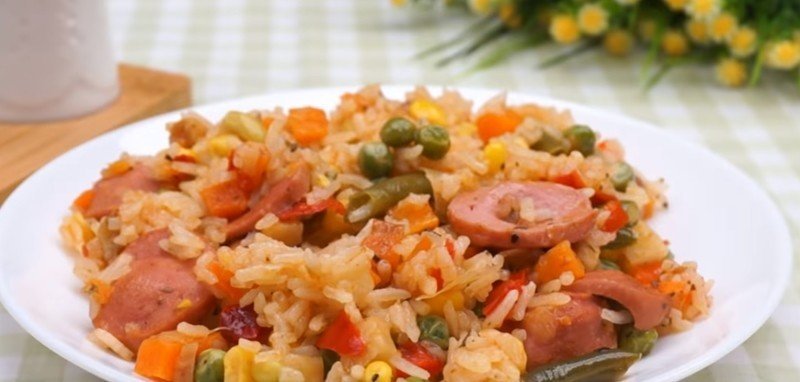 Рис с овощами на ужин